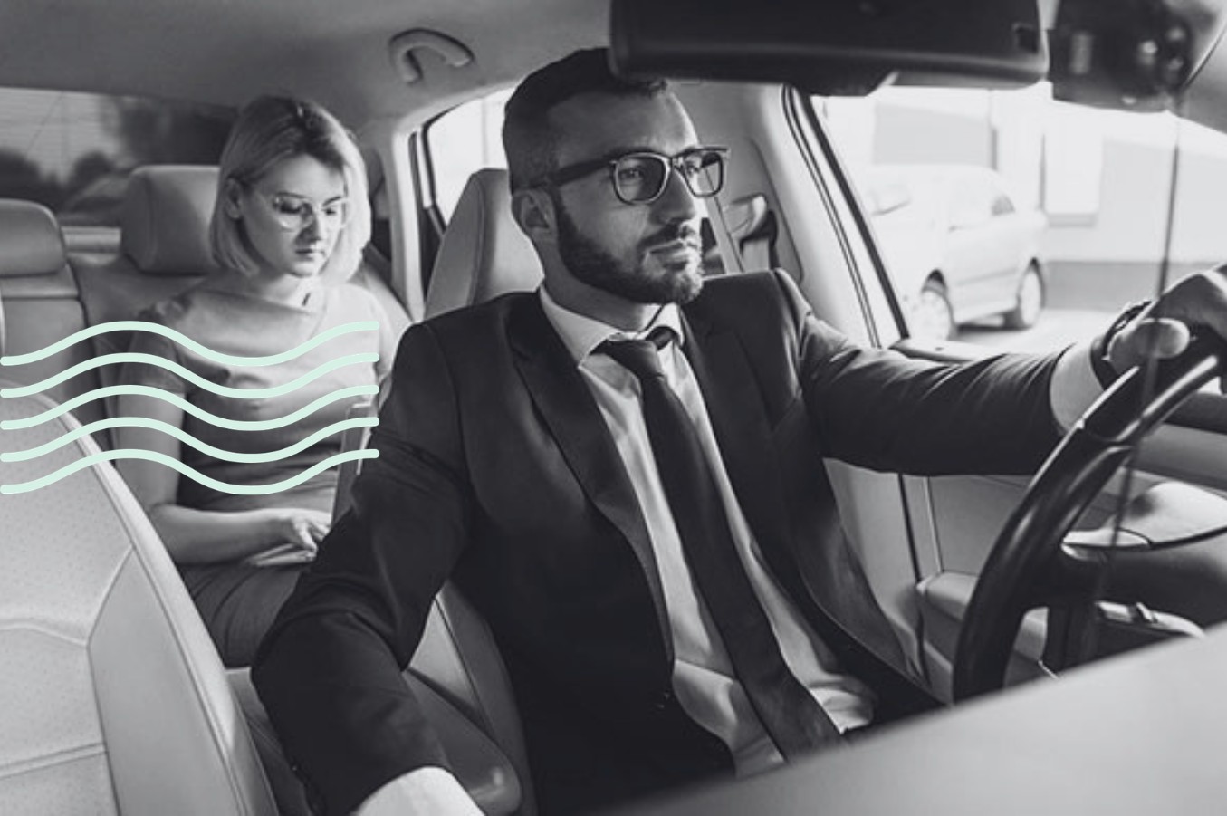 Chauffeur VTC au volant